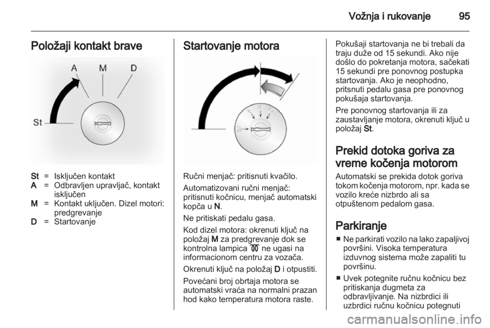 OPEL VIVARO 2013  Uputstvo za upotrebu (in Serbian) 