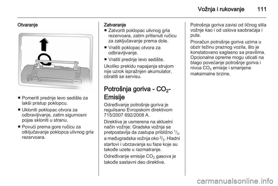 OPEL VIVARO 2013.5  Uputstvo za upotrebu (in Serbian) 