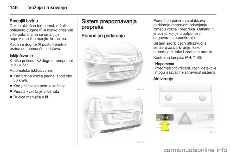 OPEL ZAFIRA 2010.5  Uputstvo za upotrebu (in Serbian) 