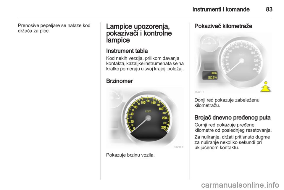 OPEL ZAFIRA 2010.5  Uputstvo za upotrebu (in Serbian) 