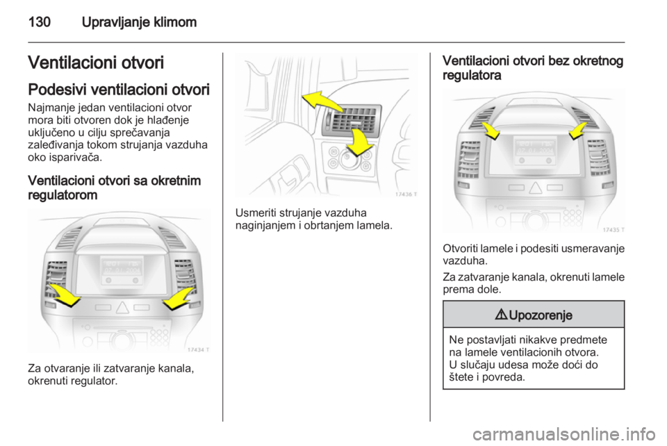OPEL ZAFIRA 2011  Uputstvo za upotrebu (in Serbian) 