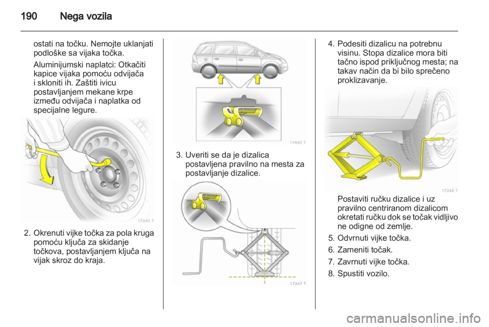 OPEL ZAFIRA 2011  Uputstvo za upotrebu (in Serbian) 