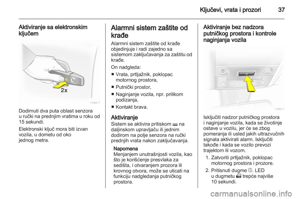 OPEL ZAFIRA 2011  Uputstvo za upotrebu (in Serbian) 