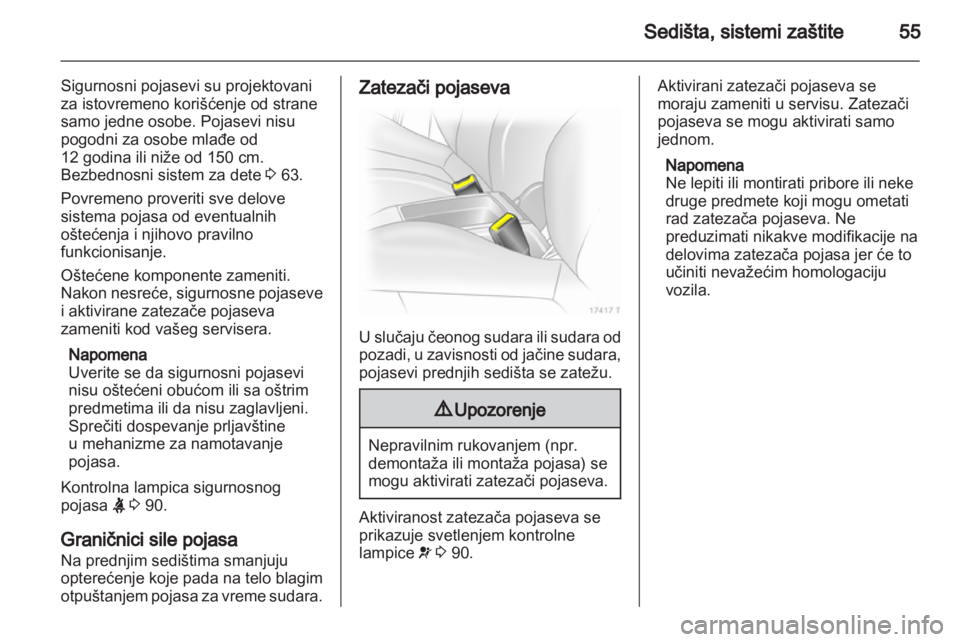 OPEL ZAFIRA 2011  Uputstvo za upotrebu (in Serbian) 