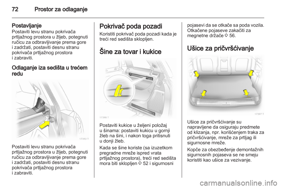 OPEL ZAFIRA 2011  Uputstvo za upotrebu (in Serbian) 