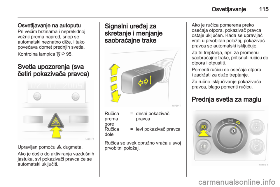 OPEL ZAFIRA 2011.5  Uputstvo za upotrebu (in Serbian) 