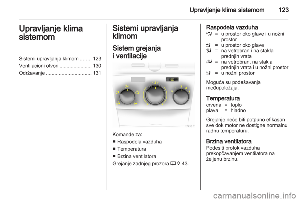 OPEL ZAFIRA 2011.5  Uputstvo za upotrebu (in Serbian) 