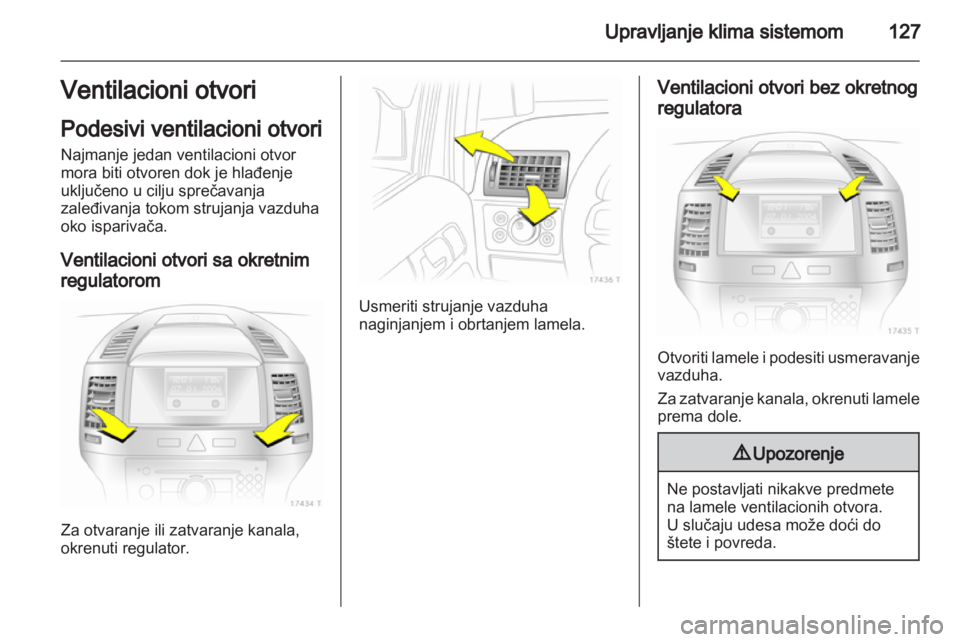 OPEL ZAFIRA 2012  Uputstvo za upotrebu (in Serbian) 