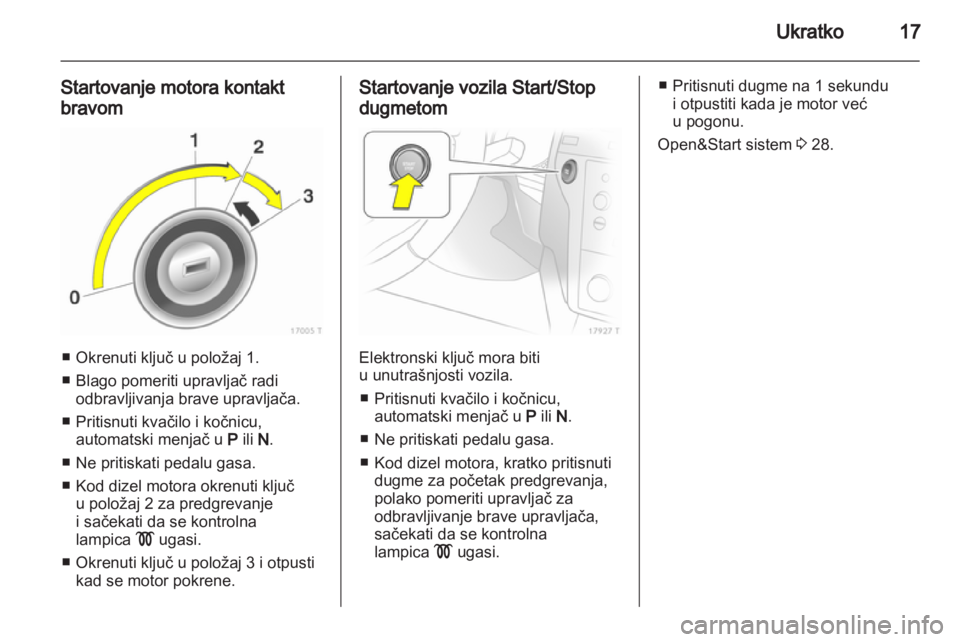 OPEL ZAFIRA 2012  Uputstvo za upotrebu (in Serbian) 