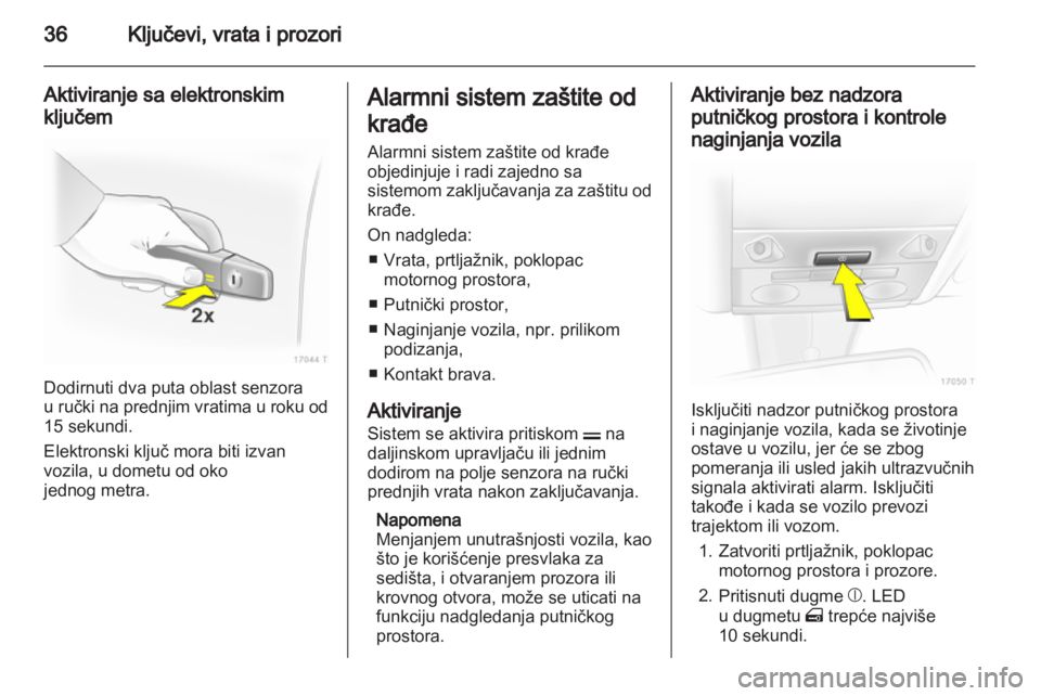 OPEL ZAFIRA 2012  Uputstvo za upotrebu (in Serbian) 