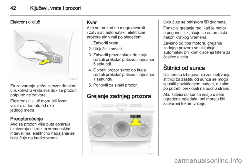OPEL ZAFIRA 2012  Uputstvo za upotrebu (in Serbian) 