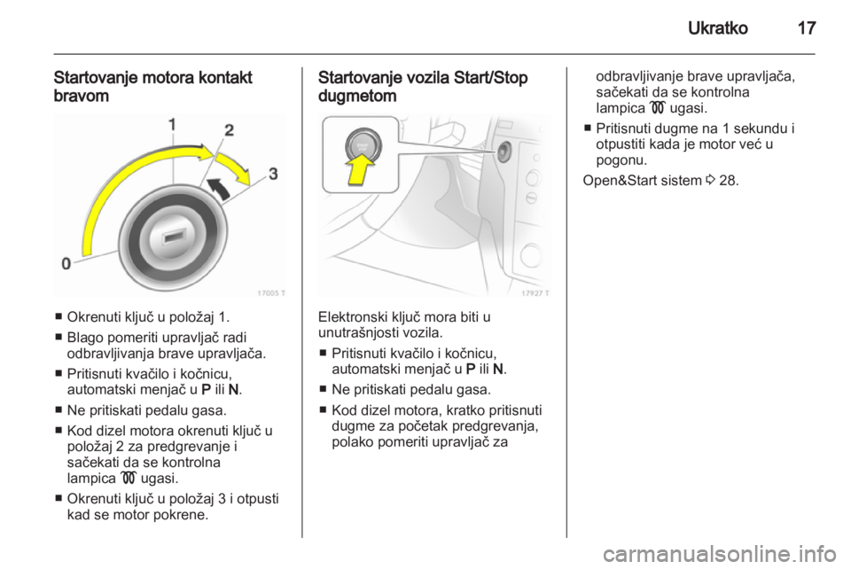 OPEL ZAFIRA 2013  Uputstvo za upotrebu (in Serbian) 