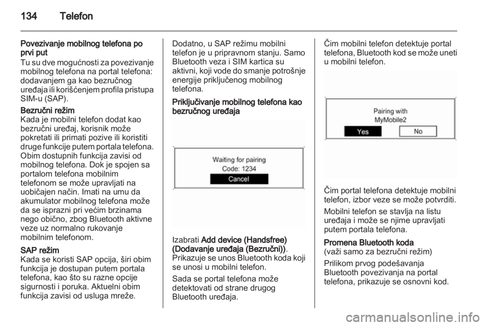 OPEL ZAFIRA B 2013  Uputstvo za rukovanje Infotainment sistemom (in Serbian) 