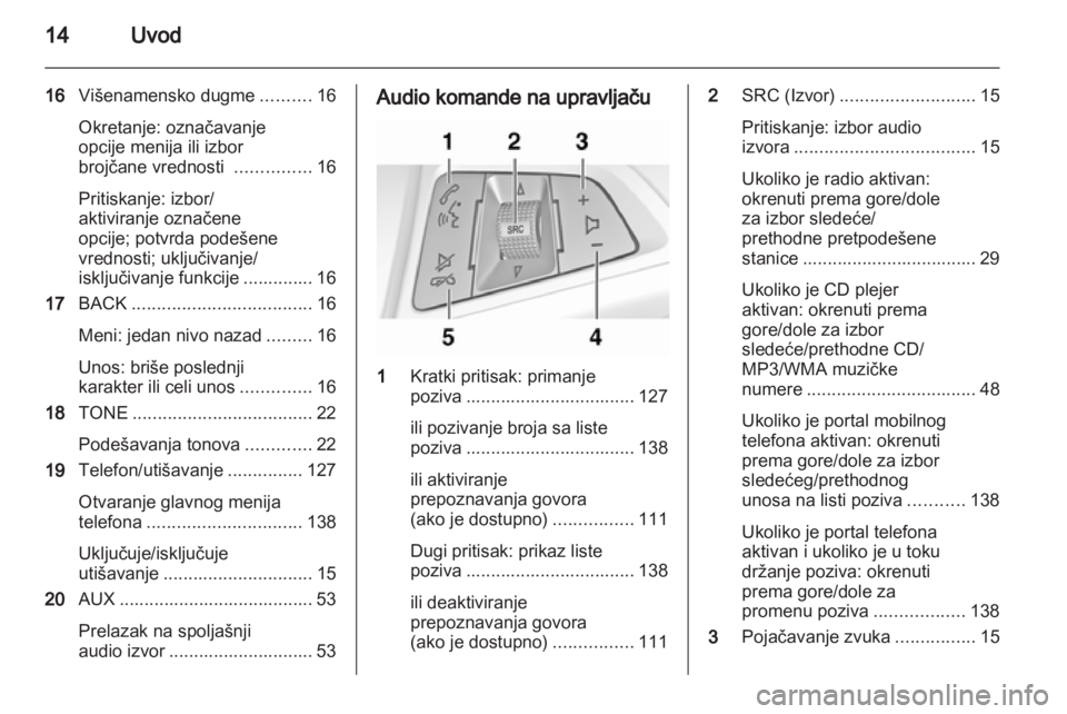 OPEL ZAFIRA C 2013.5  Uputstvo za rukovanje Infotainment sistemom (in Serbian) 