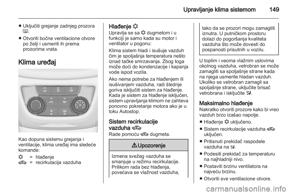 OPEL ZAFIRA TOURER 2012.5  Uputstvo za upotrebu (in Serbian) 
