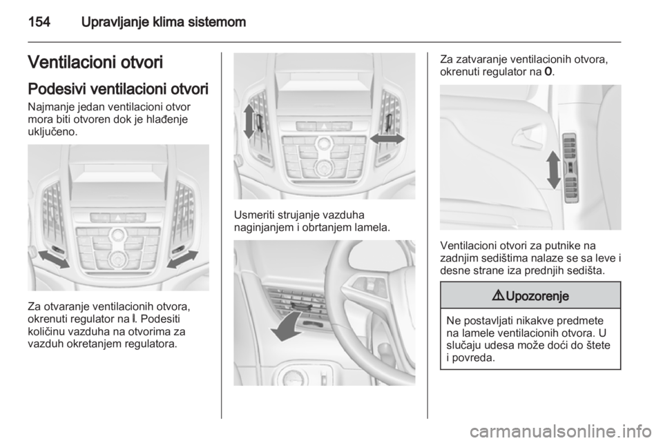 OPEL ZAFIRA TOURER 2012.5  Uputstvo za upotrebu (in Serbian) 
