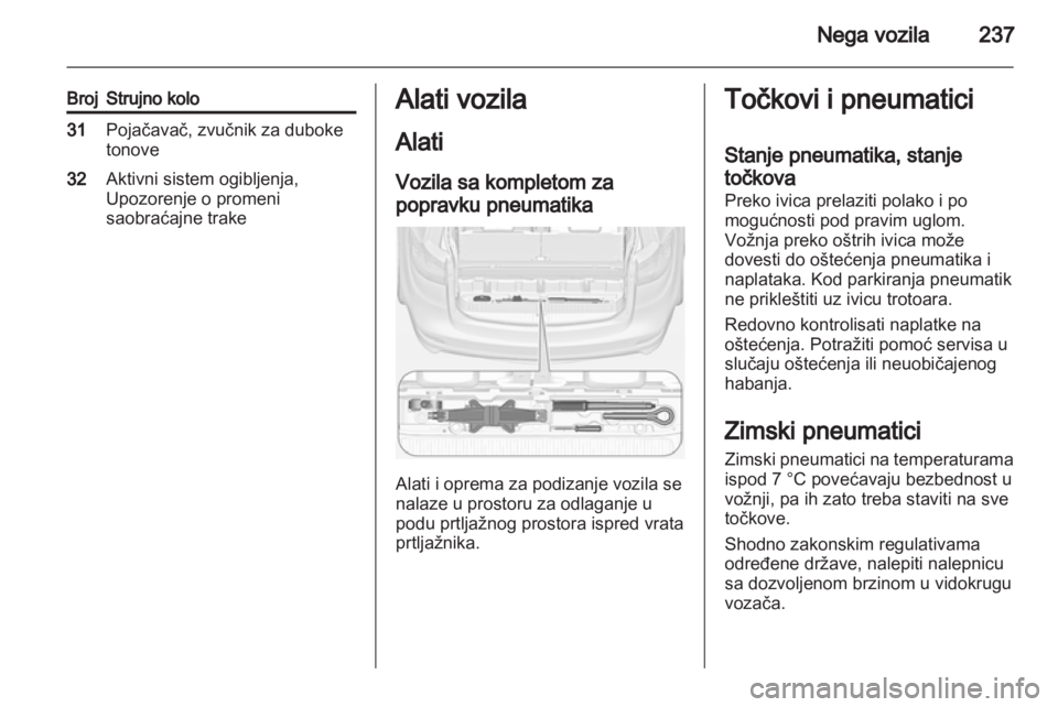 OPEL ZAFIRA TOURER 2012.5  Uputstvo za upotrebu (in Serbian) 