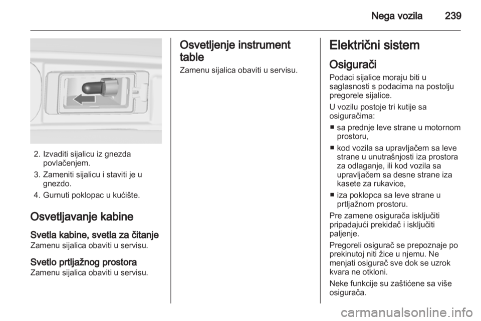 OPEL ZAFIRA TOURER 2013  Uputstvo za upotrebu (in Serbian) 