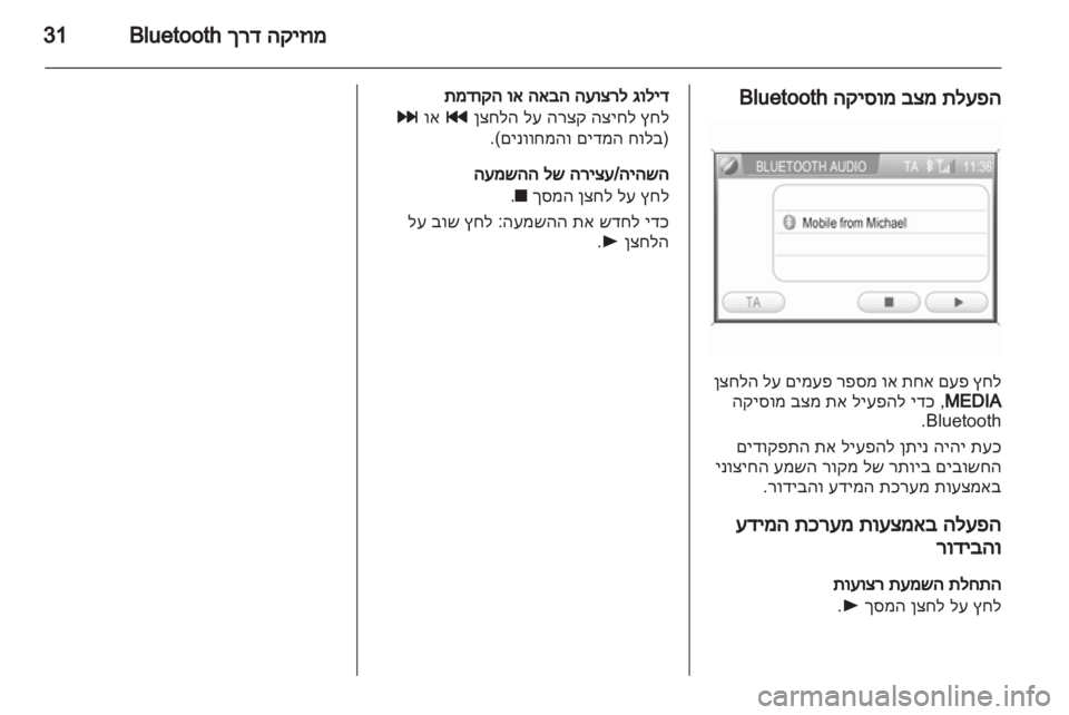 OPEL ANTARA 2012  מערכת מידע ובידור 