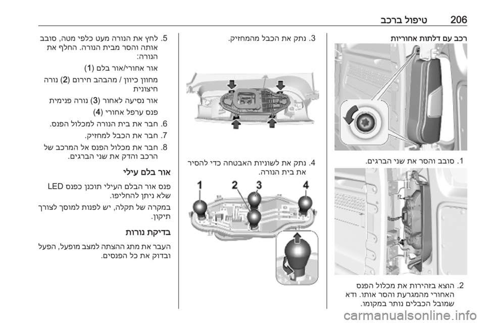 OPEL COMBO E 2019  ספר הנהג 206לופיט
 
בכרבבכר
 
םע
 
תותלד
 
תוירוחא
1.
בבוס
 
רסהו
 
תא
 
ינש
 
םיגרבה
.
2.
אצוה
 
תוריהזב
 
תא
 
לולכמ
 
סנפה
ירוחאה
 
