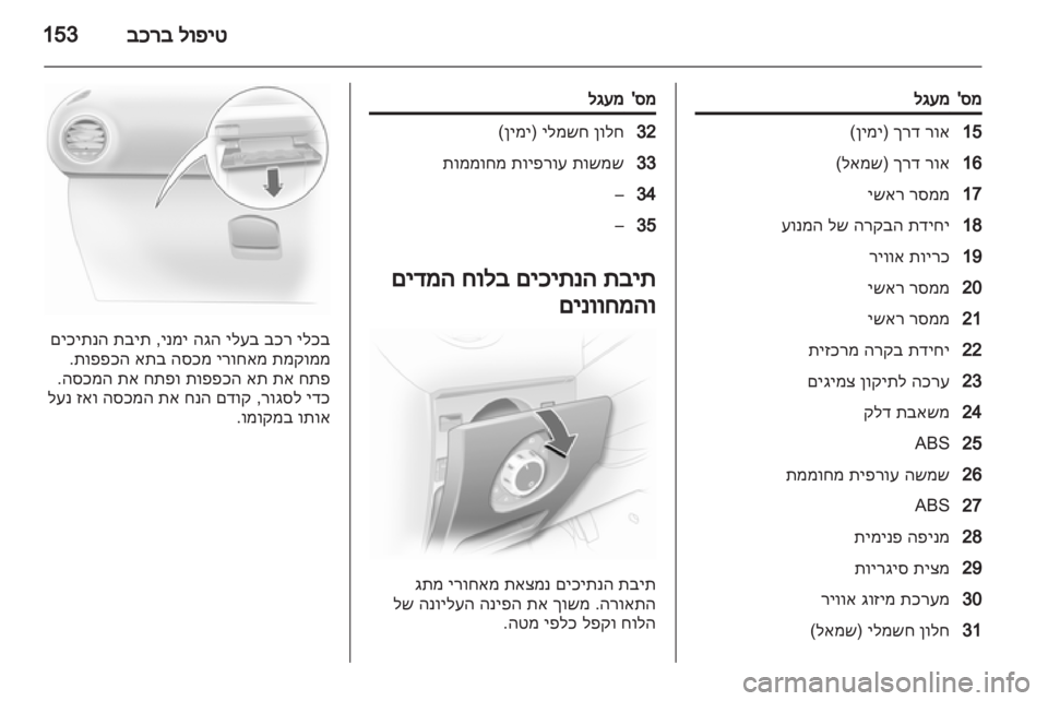 OPEL CORSA 2012  ספר הנהג 