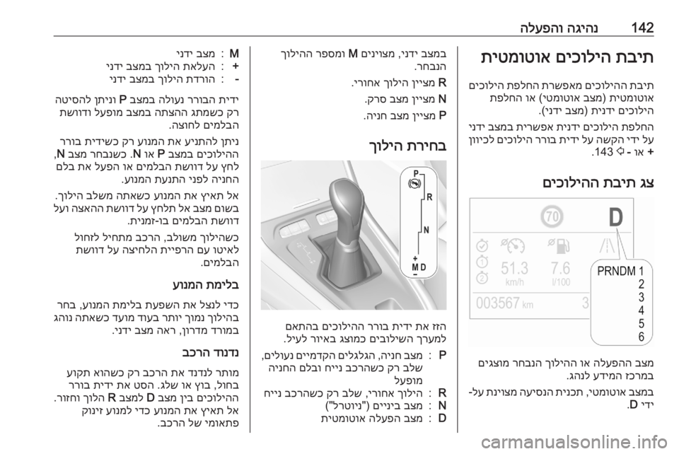 OPEL GRANDLAND X 2020  ספר הנהג 142הגיהנ
 
הלעפהותבית
 
םיכוליה
 
תיטמוטוא
תבית
 
םיכוליהה
 
תרשפאמ
 
תפלחה
 
םיכוליה
תיטמוטוא
) 
בצמ
 
יטמוטוא
 (
וא
 
