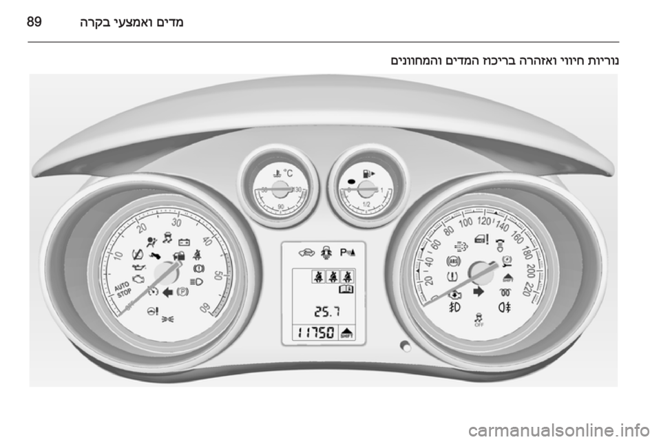 OPEL MERIVA 2015  ספר הנהג םידמ
 
יעצמאו
 
הרקב89
תוירונ
 
יוויח
 
הרהזאו
 
זוכירב
 
םידמה
 
םינווחמהו 