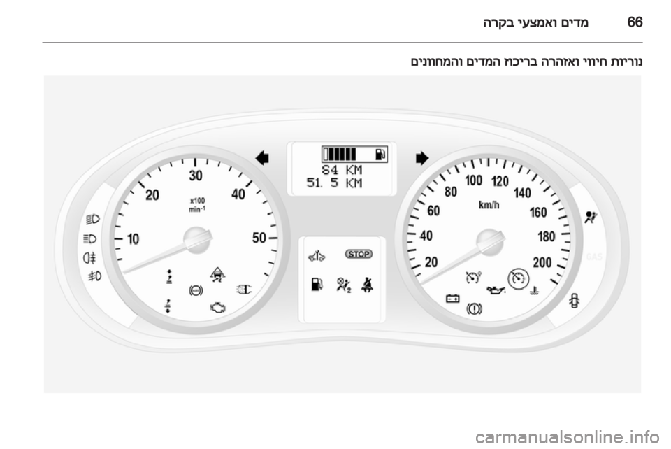 OPEL VIVARO 2013  ספר הנהג 