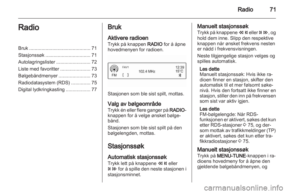 OPEL ADAM 2013  Brukerhåndbok for infotainmentsystem 