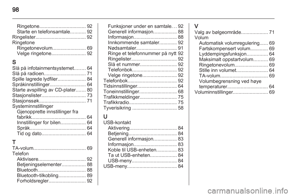 OPEL ADAM 2013  Brukerhåndbok for infotainmentsystem 