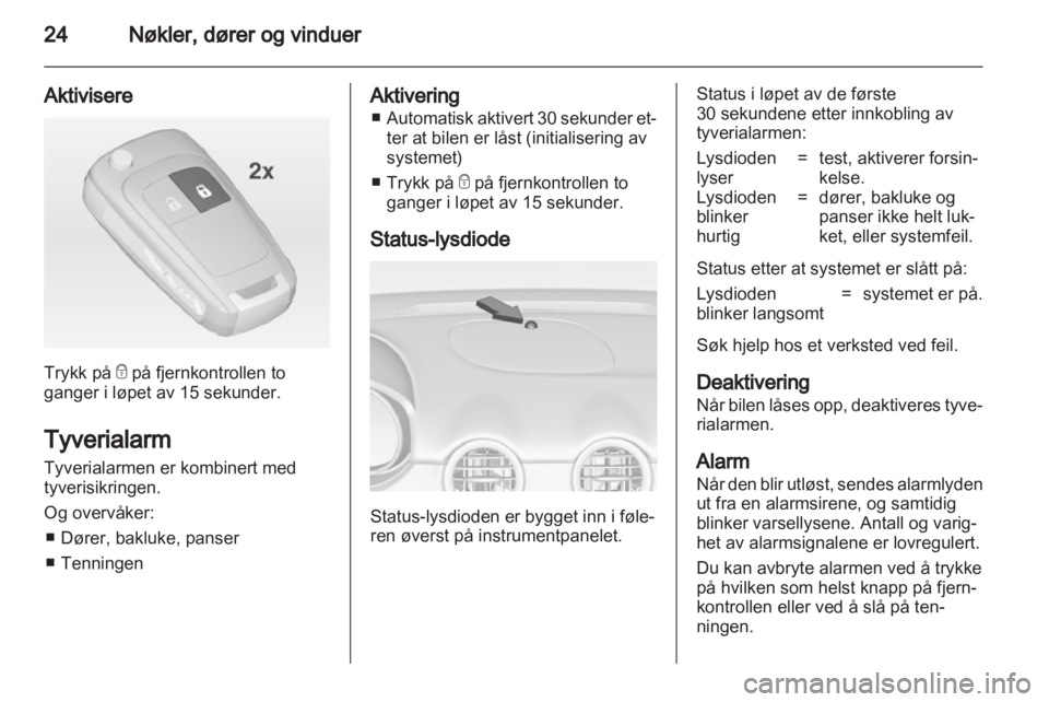 OPEL ADAM 2013.5  Instruksjonsbok 