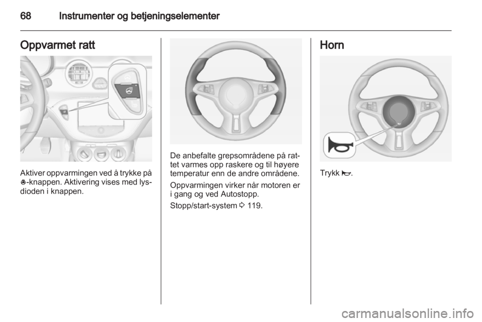 OPEL ADAM 2013.5  Instruksjonsbok 