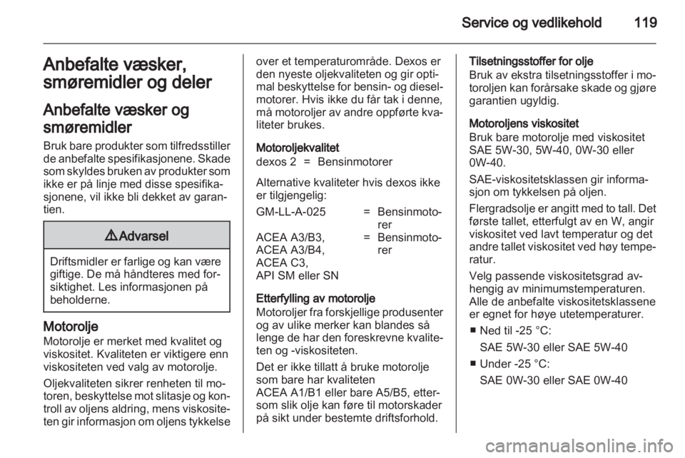OPEL AGILA 2012  Instruksjonsbok 