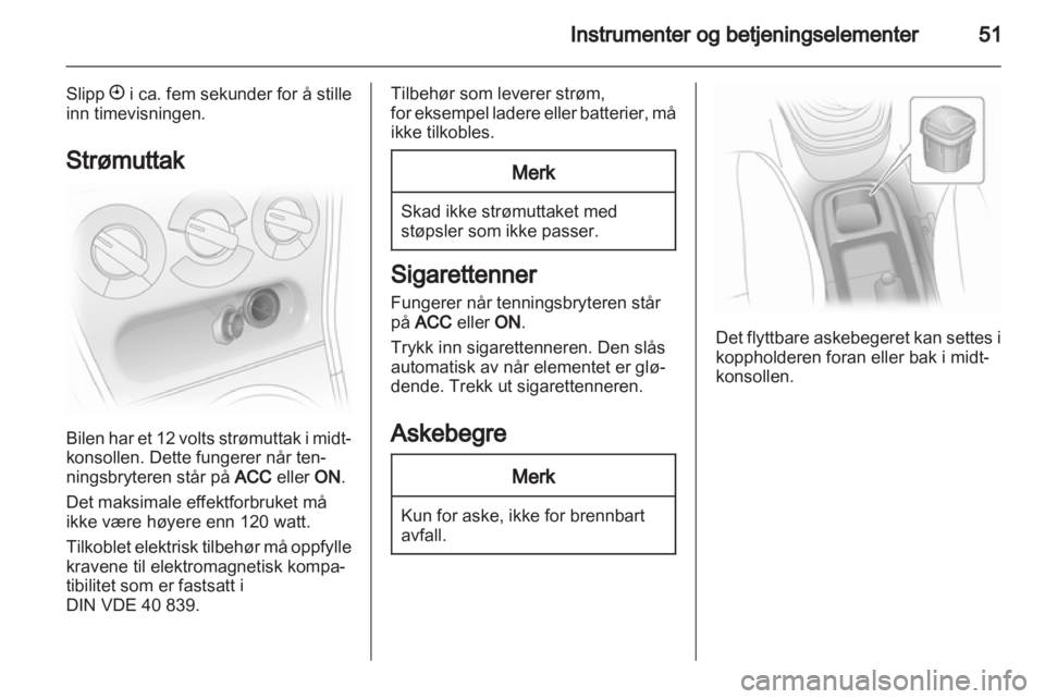 OPEL AGILA 2012.5  Instruksjonsbok 