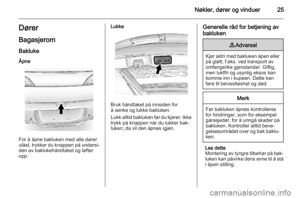 OPEL AMPERA 2012  Instruksjonsbok 