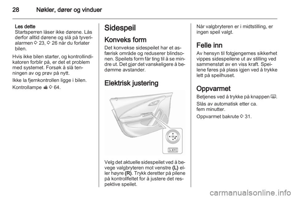 OPEL AMPERA 2012  Instruksjonsbok 