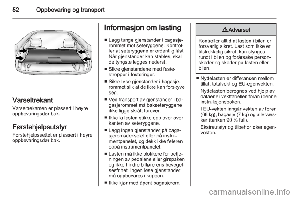 OPEL AMPERA 2012  Instruksjonsbok 