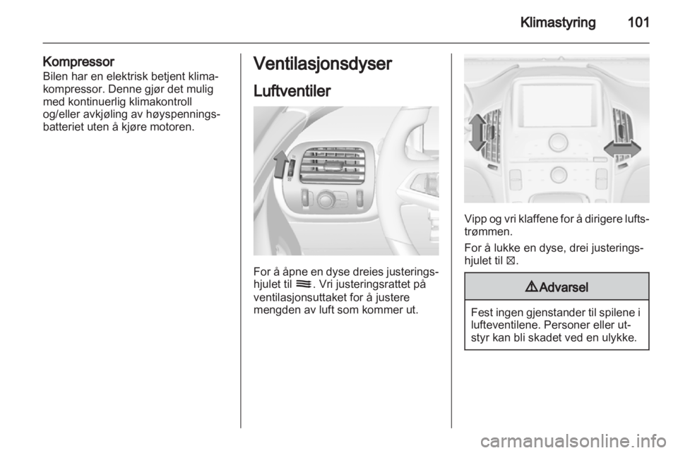 OPEL AMPERA 2013  Instruksjonsbok 