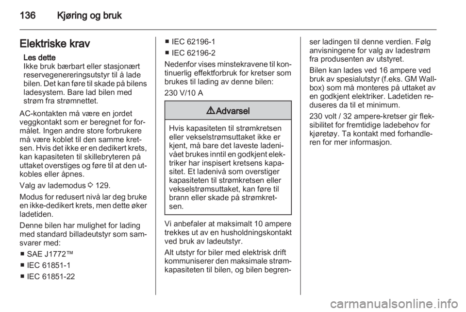 OPEL AMPERA 2013  Instruksjonsbok 