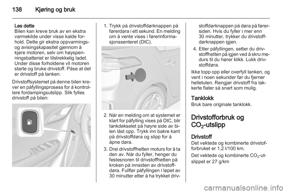 OPEL AMPERA 2013  Instruksjonsbok 