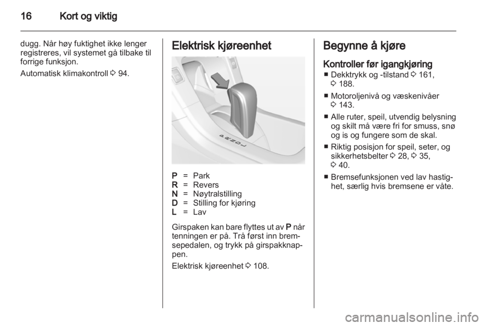 OPEL AMPERA 2013  Instruksjonsbok 