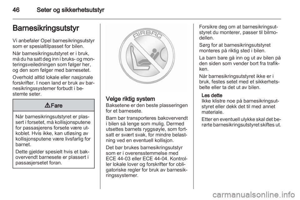 OPEL AMPERA 2013  Instruksjonsbok 