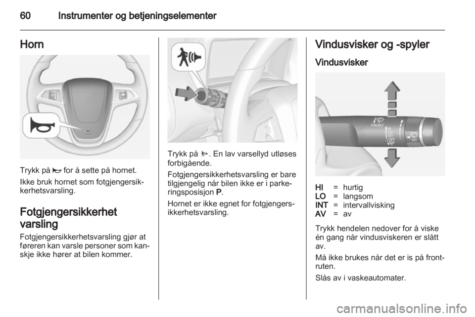 OPEL AMPERA 2013  Instruksjonsbok 