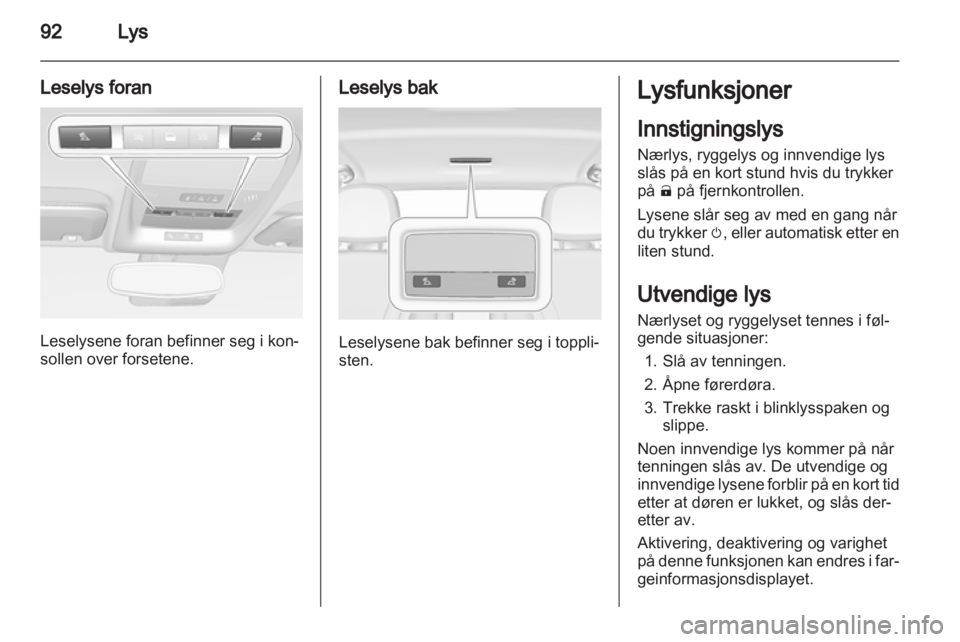 OPEL AMPERA 2013  Instruksjonsbok 