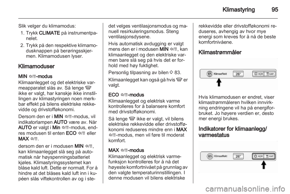 OPEL AMPERA 2013  Instruksjonsbok 