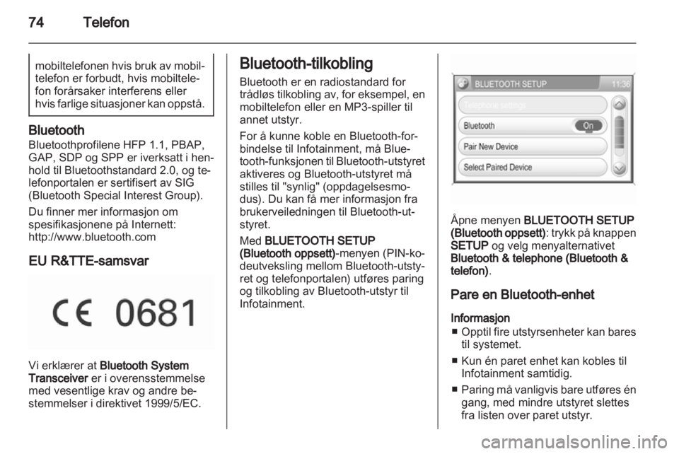 OPEL ANTARA 2012  Brukerhåndbok for infotainmentsystem 