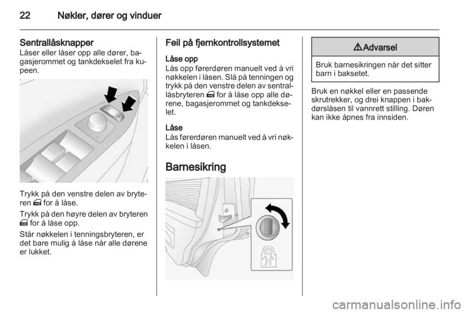 OPEL ANTARA 2012.5  Instruksjonsbok 