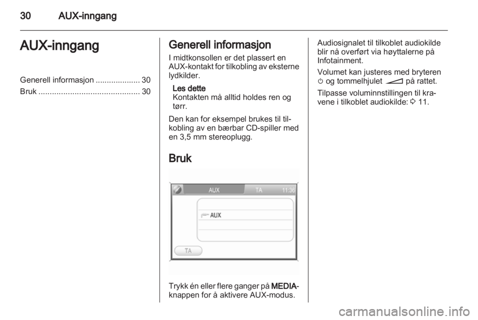 OPEL ANTARA 2013  Brukerhåndbok for infotainmentsystem 