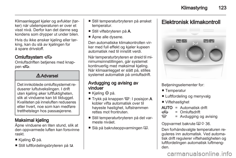 OPEL ASTRA H 2012  Instruksjonsbok 
