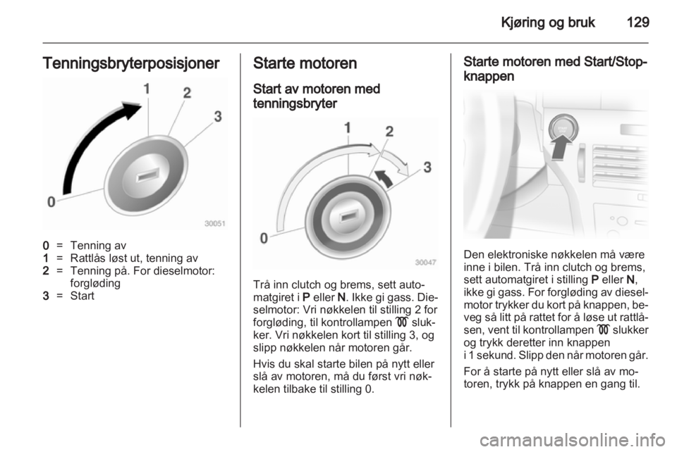 OPEL ASTRA H 2012  Instruksjonsbok 